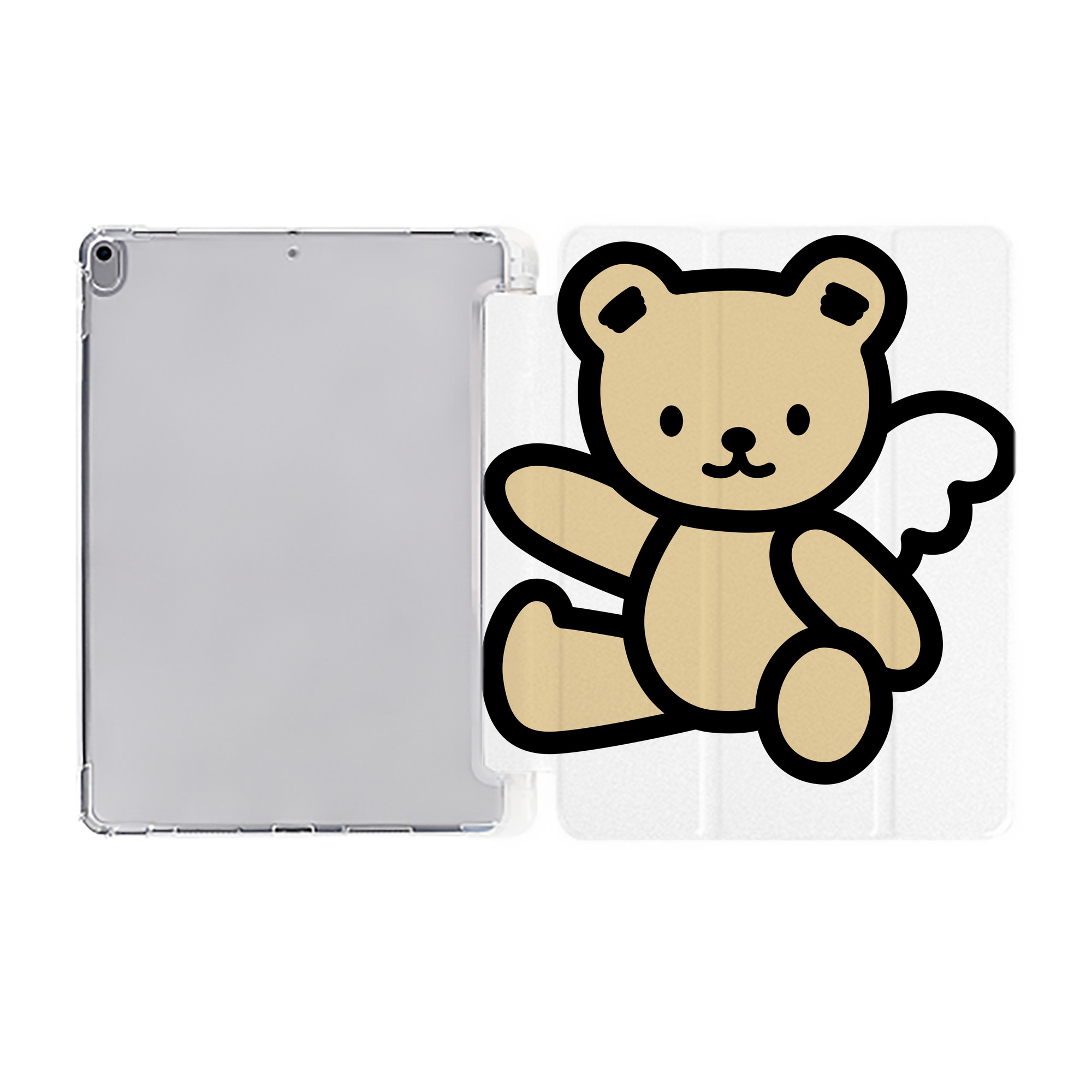 （画像用） Hello Kitty ハローキティ IPad ケース ペン収納付き 三つ折りスタンド PUレザー×シリコン 対応機種9.5/10.5/10.9インチ
